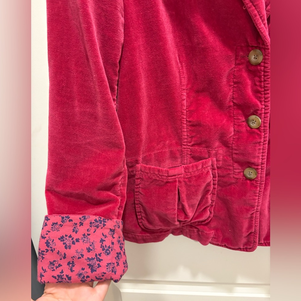 Sundance Fuchsia Corduroy Blazer 100% Cotton 🪱🪱 - Picture 3 of 5